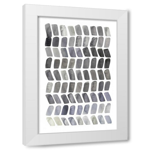Watercolor Chevron I White Modern Wood Framed Art Print by Popp, Grace