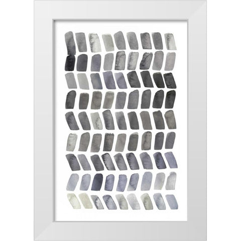 Watercolor Chevron I White Modern Wood Framed Art Print by Popp, Grace