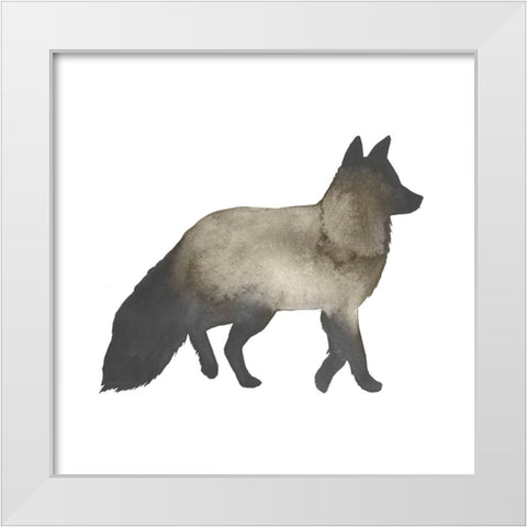 Sepia Animal Silhouette II White Modern Wood Framed Art Print by Popp, Grace