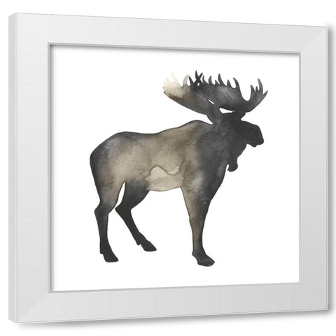 Sepia Animal Silhouette III White Modern Wood Framed Art Print by Popp, Grace