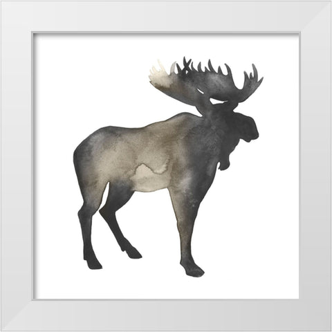 Sepia Animal Silhouette III White Modern Wood Framed Art Print by Popp, Grace