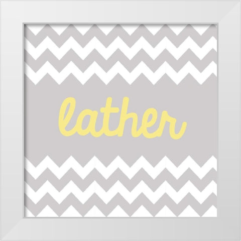 Lather White Modern Wood Framed Art Print by Hambly, Anna