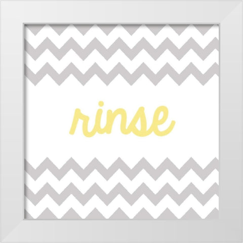 Rinse White Modern Wood Framed Art Print by Hambly, Anna