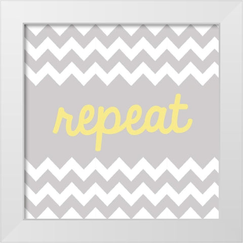Repeat White Modern Wood Framed Art Print by Hambly, Anna