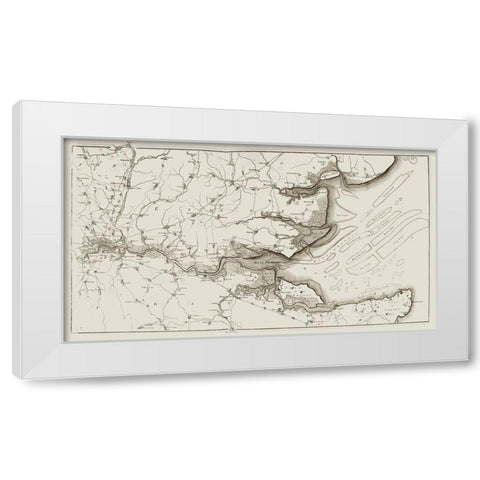 River Thames II White Modern Wood Framed Art Print by Stadler, Joseph