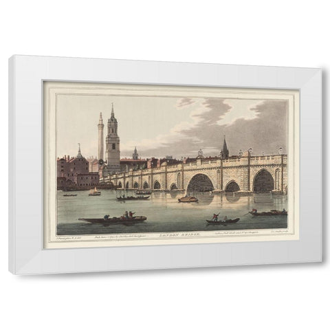 UA CH London Bridge White Modern Wood Framed Art Print by Stadler, Joseph