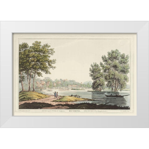 Richmond, England White Modern Wood Framed Art Print by Stadler, Joseph