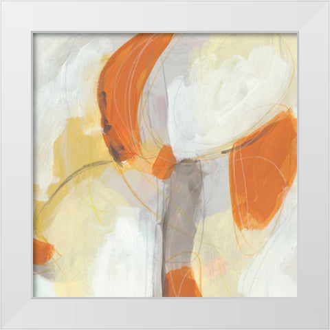 Ignite I White Modern Wood Framed Art Print by Vess, June Erica