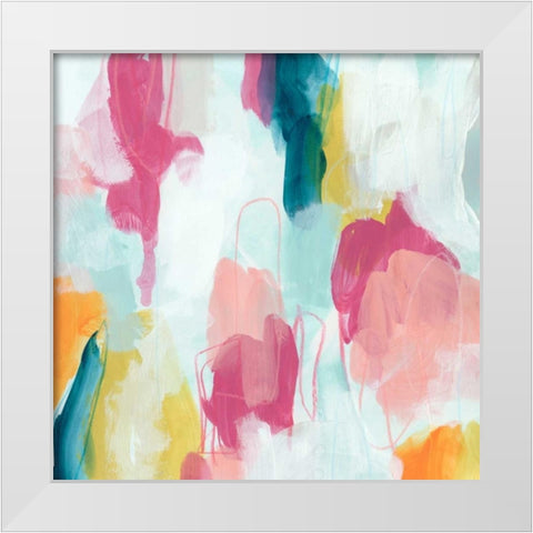 Synergetic III White Modern Wood Framed Art Print by Vess, June Erica