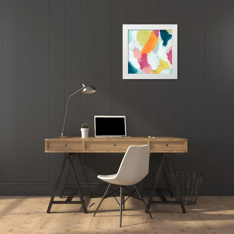 Synergetic IV White Modern Wood Framed Art Print by Vess, June Erica