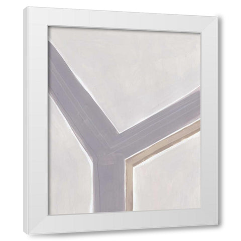 Neutral Impact I White Modern Wood Framed Art Print by Vess, June Erica
