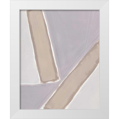 Neutral Impact II White Modern Wood Framed Art Print by Vess, June Erica