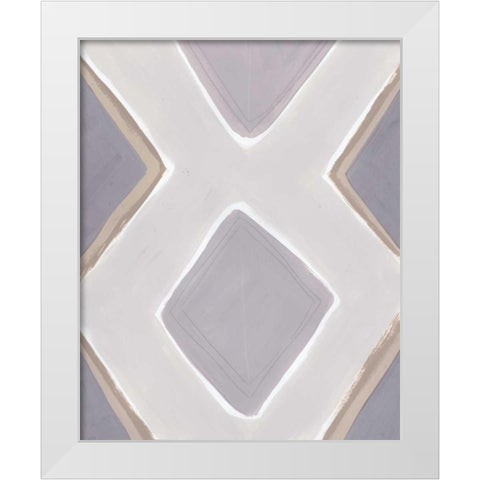 Neutral Impact III White Modern Wood Framed Art Print by Vess, June Erica