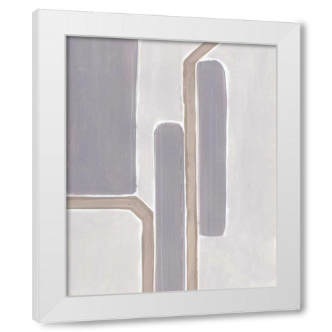 Neutral Impact IV White Modern Wood Framed Art Print by Vess, June Erica