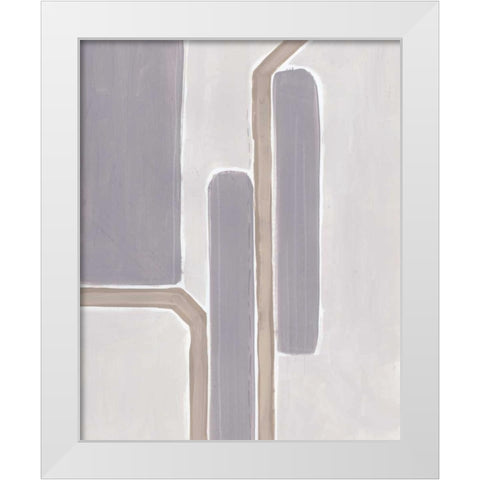 Neutral Impact IV White Modern Wood Framed Art Print by Vess, June Erica