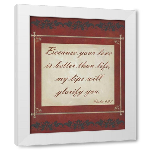 More Than Words V White Modern Wood Framed Art Print by Studio W