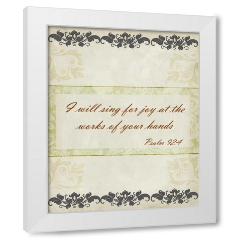 More Than Words VI White Modern Wood Framed Art Print by Studio W