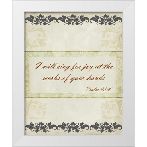 More Than Words VI White Modern Wood Framed Art Print by Studio W