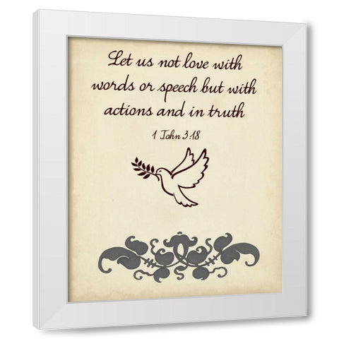 More Than Words VII White Modern Wood Framed Art Print by Studio W