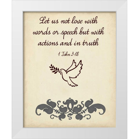 More Than Words VII White Modern Wood Framed Art Print by Studio W