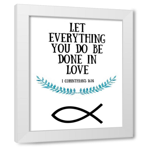 More Than Words IX White Modern Wood Framed Art Print by Studio W