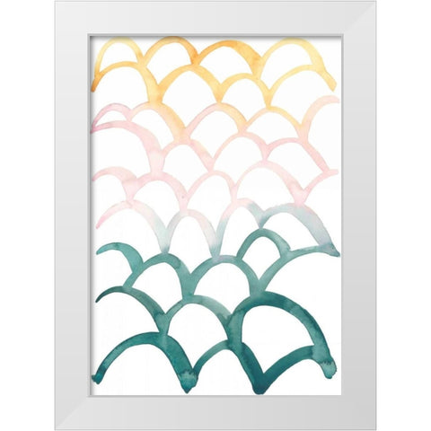 Mermaid Scales II White Modern Wood Framed Art Print by Popp, Grace