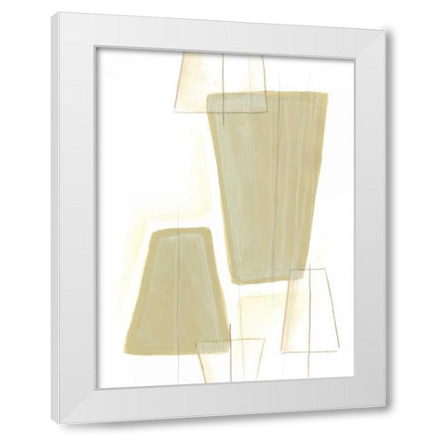 Implied Motif II White Modern Wood Framed Art Print by Vess, June Erica