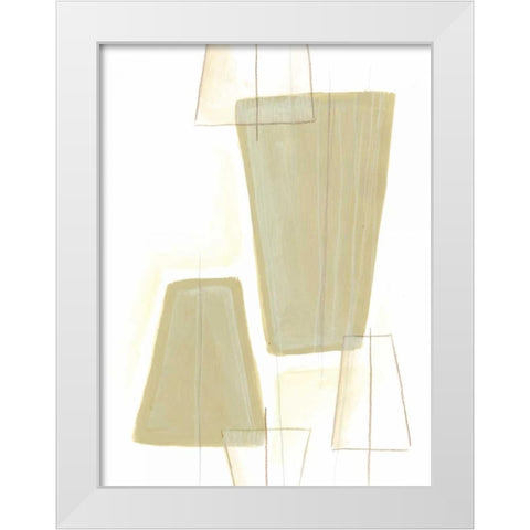 Implied Motif II White Modern Wood Framed Art Print by Vess, June Erica