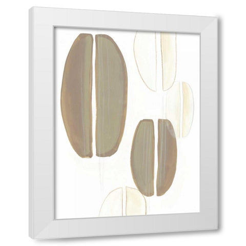 Implied Motif III White Modern Wood Framed Art Print by Vess, June Erica