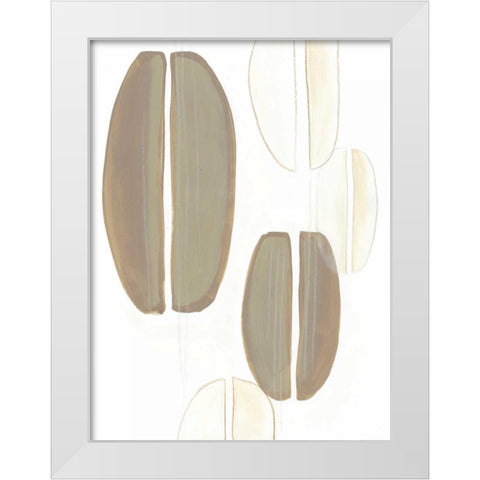 Implied Motif III White Modern Wood Framed Art Print by Vess, June Erica