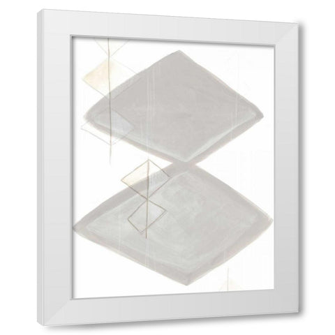 Implied Motif IV White Modern Wood Framed Art Print by Vess, June Erica