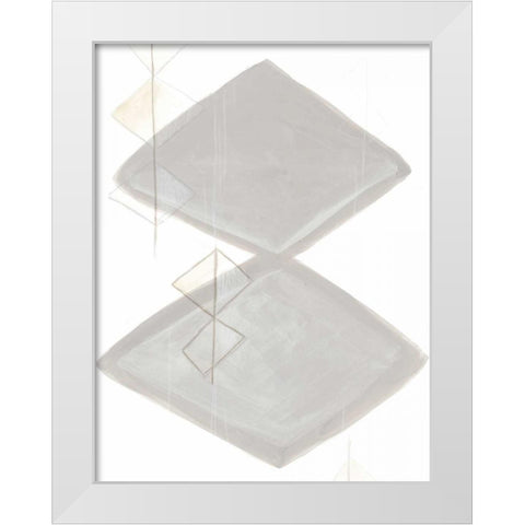 Implied Motif IV White Modern Wood Framed Art Print by Vess, June Erica