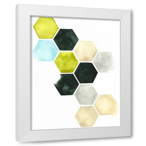 Hazed Honeycomb II White Modern Wood Framed Art Print by Popp, Grace