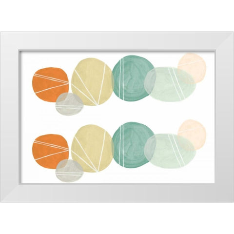 2-Up Interdependent II White Modern Wood Framed Art Print by Vess, June Erica