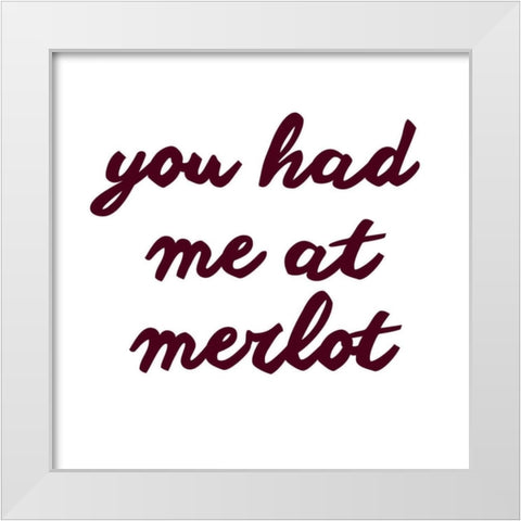 Wine Sentiment II White Modern Wood Framed Art Print by Hambly, Anna