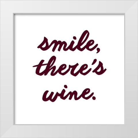 Wine Sentiment III White Modern Wood Framed Art Print by Hambly, Anna