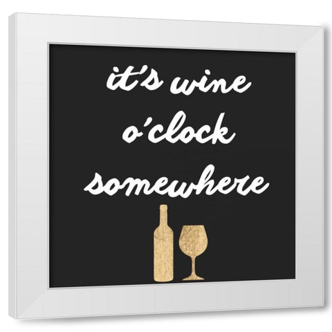 Wine Sentiment IV White Modern Wood Framed Art Print by Hambly, Anna