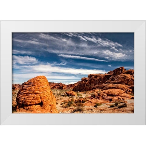 Valley of Fire White Modern Wood Framed Art Print by Head, Danny