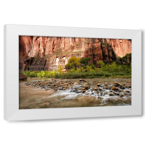Water and Stone White Modern Wood Framed Art Print by Head, Danny