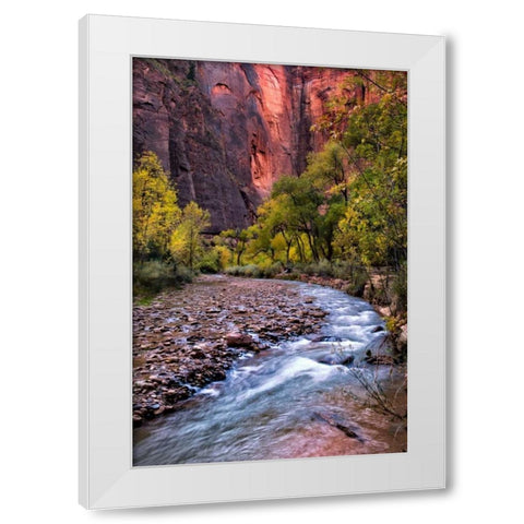 Looking Upstream II White Modern Wood Framed Art Print by Head, Danny