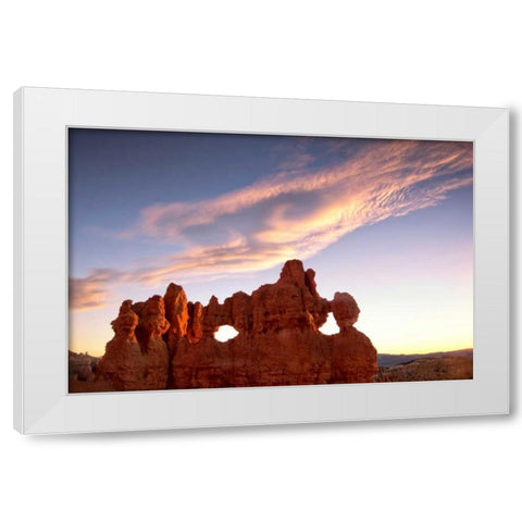 Clouds at Bryce Canyon White Modern Wood Framed Art Print by Head, Danny