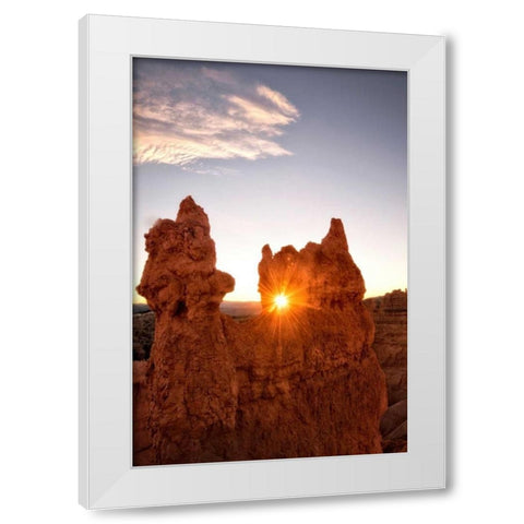 Shining through the Keyhole White Modern Wood Framed Art Print by Head, Danny