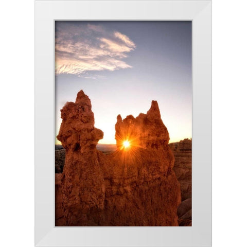 Shining through the Keyhole White Modern Wood Framed Art Print by Head, Danny