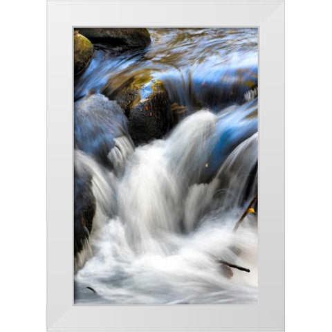 Water Abstract II White Modern Wood Framed Art Print by Head, Danny
