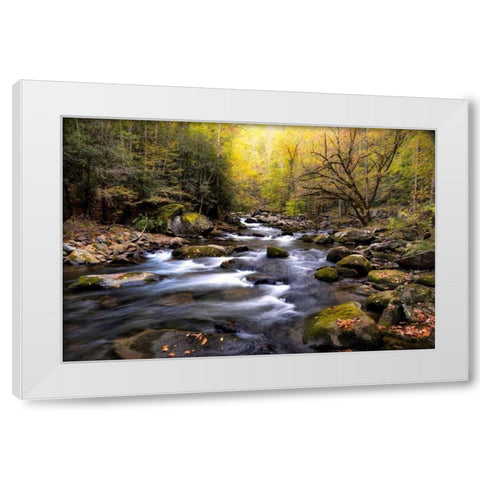 Nightfall on Tremont I White Modern Wood Framed Art Print by Head, Danny