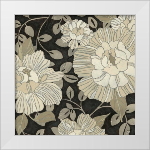 Garden Noir I White Modern Wood Framed Art Print by Vess, June Erica