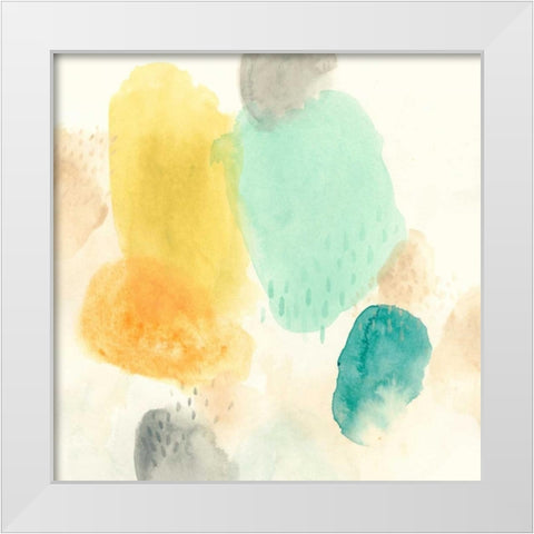 River Stones I White Modern Wood Framed Art Print by Vess, June Erica