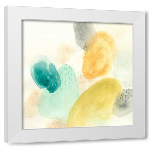 River Stones II White Modern Wood Framed Art Print by Vess, June Erica