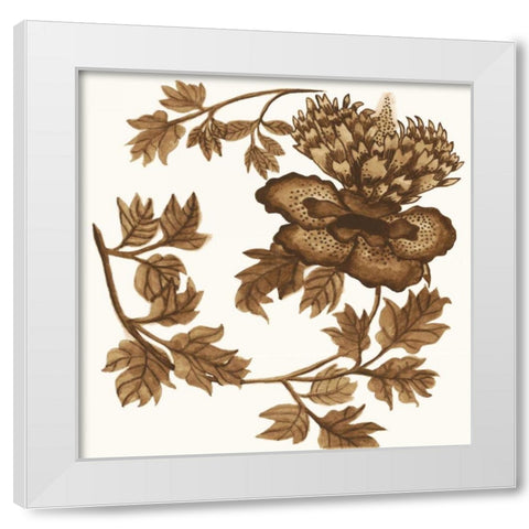 Tapestry Floral II White Modern Wood Framed Art Print by McCavitt, Naomi