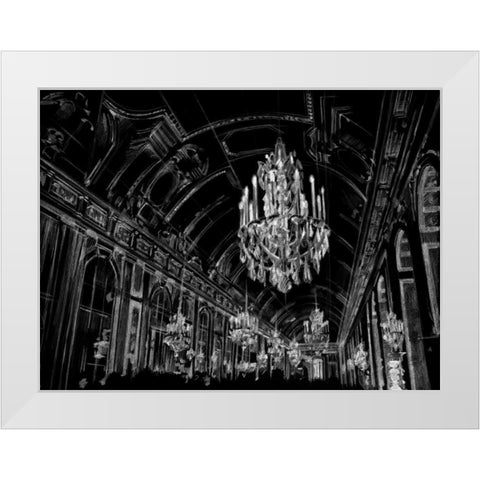 Ballroom Sketch White Modern Wood Framed Art Print by Harper, Ethan